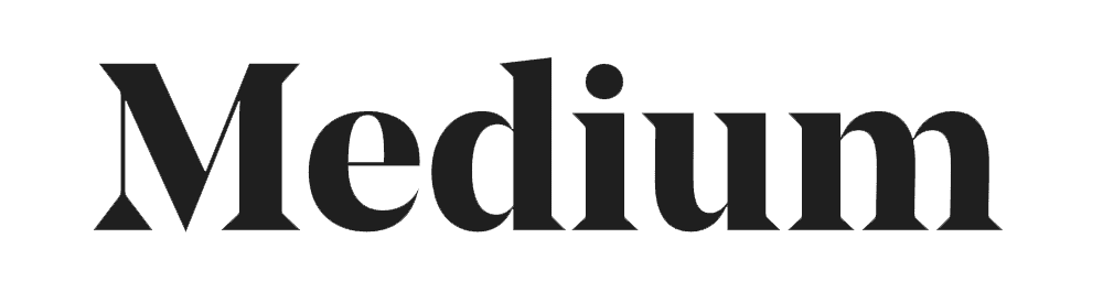 The word "Medium" in bold, black serif font on a light gray background.
