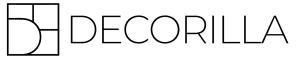 Decorilla logo with a geometric square design to the left of the word "DECORILLA" in uppercase, modern font.