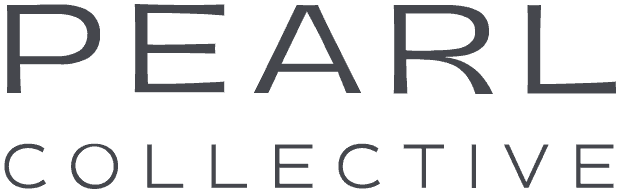 The image displays the words "PEARL COLLECTIVE" in large, bold, uppercase letters on a light background.