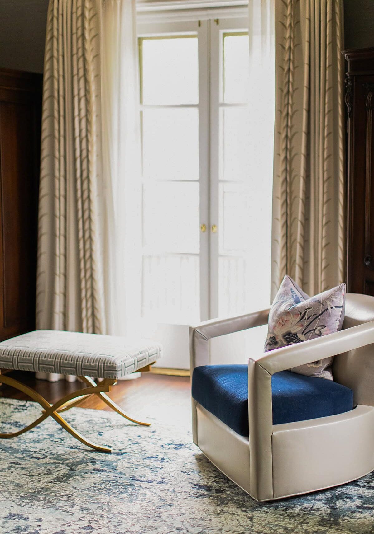 A chair in a room.