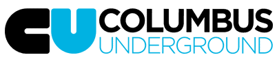 Columbus Underground logo with large "CU" in black and blue, followed by "Columbus Underground" in black and blue text on a light background.