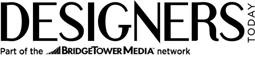 Black and white logo displaying "DESIGNERS TODAY" with vertical "TODAY" text; includes "Part of the BridgeTower Media network" beneath.