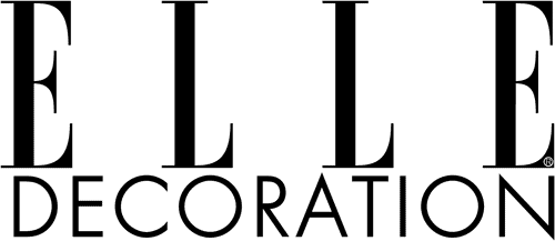 Black text logo reads "ELLE DECORATION" in capital letters with a modern, serif font on a white background.